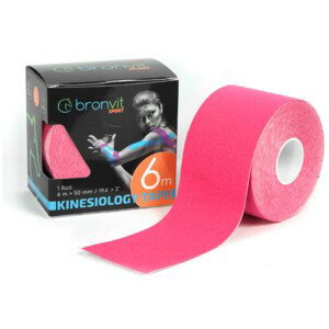 Tejpovací páska BronVit Sport Kinesio Tape classic 5 cm x 6m Barva: růžová
