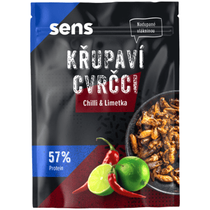 Jedlí cvrčci Sens Křupaví & pražení cvrčci - Chilli & Limetka 16 g