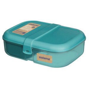 Box na svačinu Sistema OBP To Go Tříkomorová krabička s nádobou na jogurt 1,1 l Barva: zelená