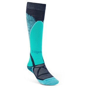 Podkolenky Bridgedale Ski Midweight Women's Velikost ponožek: 38-40 / Barva: modrá/světle modrá