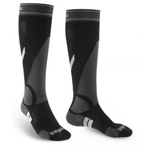 Podkolenky Bridgedale Ski Lightweight Velikost ponožek: 40-43 / Barva: černá/šedá