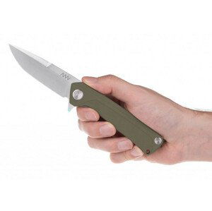 Nůž Acta non verba Z100 Stonewash/Plain Edge G10 Barva: zelená