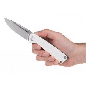 Zavírací nůž Acta non verba Z200 Stonewash/Plain Edge, G10 Barva: bílá