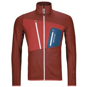 Pánská mikina Ortovox Fleece Grid Jacket Velikost: L / Barva: červená/oranžová