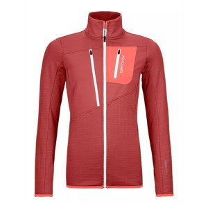 Dámská mikina Ortovox W's Fleece Grid Jacket Velikost: S / Barva: matná červená