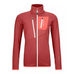 Dámská mikina Ortovox W's Fleece Grid Jacket Velikost: L / Barva: matná červená