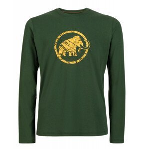 Pánské triko Mammut Logo Longsleeve Men Velikost: XL / Barva: matná zelená