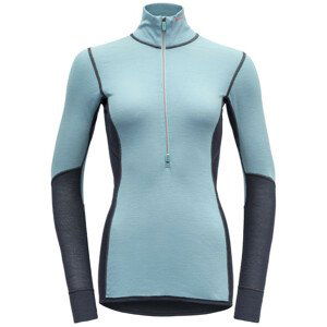 Dámský rolák Devold Wool Mesh Woman Half Zip Neck Velikost: L / Barva: modrá/oranžová