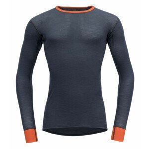Pánské triko Devold Wool Mesh Man Shirt Velikost: XL / Barva: šedá/oranžová