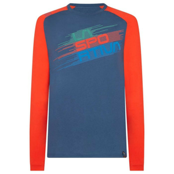 Pánské triko La Sportiva Stripe Evo Long Sleeve M Velikost: XL / Barva: modrá/červená