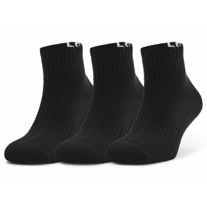 Ponožky Under Armour Core QTR 3PK Velikost ponožek: 36-42 / Barva: černá