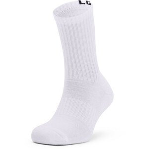 Ponožky Under Armour Core Crew 3PK Velikost ponožek: 47-50 / Barva: bílá