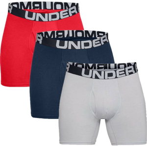 Pánské boxerky Under Armour Charged Cotton 6in 3 Pack Velikost: XL / Barva: červená