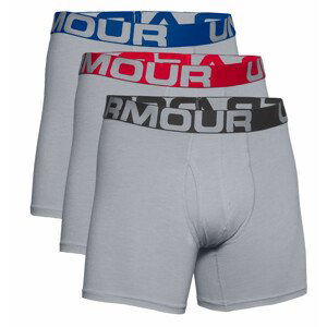 Pánské boxerky Under Armour Charged Cotton 6in 3 Pack Velikost: M / Barva: šedá