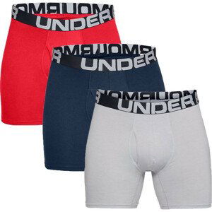 Pánské boxerky Under Armour Charged Cotton 6in 3 Pack Velikost: XXXL / Barva: červená