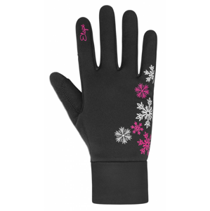 Dětské rukavice Etape Puzzle WS Velikost rukavic: 13-14 / Barva: černá/růžová