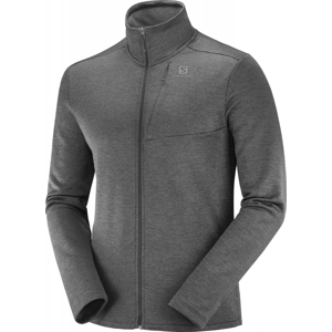 Pánská mikina Salomon Transition Full Zip Mid M Velikost: XXL / Barva: tmavě šedá