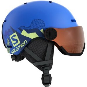 Dětská lyžařská přilba Salomon Grom Visor Velikost helmy: 49–53 cm / Barva: modrá
