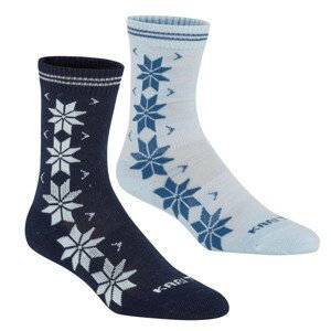 Dámské ponožky Kari Traa Vinst Wool Sock 2PK Velikost ponožek: 39-41 / Barva: bílá/modrá