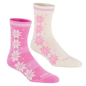 Dámské ponožky Kari Traa Vinst Wool Sock 2PK Velikost ponožek: 39-41 / Barva: bílá/růžová