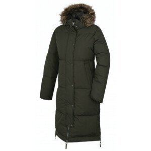 Dámský péřový kabát Husky DOWNBAG L Velikost: XL / Barva: tmavě zelená