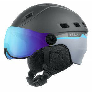 Lyžařská přilba Relax Polar Visor Velikost helmy: 58-60 cm / Barva: černá/šedá