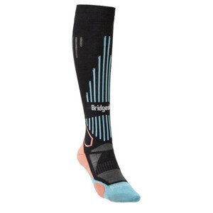 Dámské ponožky Bridgedale Ski Lightweight Women's Velikost ponožek: 38-40 / Barva: černá