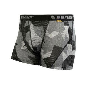 Pánské funkční boxerky Sensor Merino Impress Velikost: XXL / Barva: černá/šedá