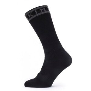 Nepromokavé ponožky SealSkinz Waterproof Warm Weather Mid Length with Hydrostop Velikost ponožek: 47-49 / Barva: černá/šedá