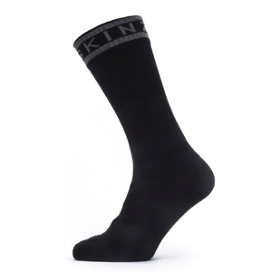 Nepromokavé ponožky SealSkinz Waterproof Warm Weather Mid Length with Hydrostop Velikost ponožek: 43-46 / Barva: černá/šedá
