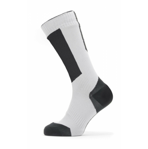 Nepromokavé ponožky Sealskinz WF Cold Weather Mid Length with Hydrostop Velikost ponožek: 39-42 / Barva: šedá/černá