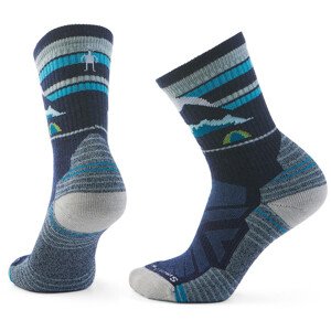 Dámské ponožky Smartwool W Hike Light Cushion Mountain Moon Crew Velikost ponožek: 38-41 / Barva: modrá