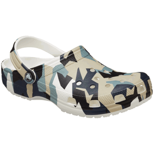 Pantofle Crocs Geo Camo Clog Velikost bot (EU): 41-42 / Barva: bílá/černá
