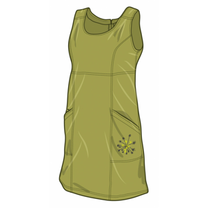 Dámské šaty Warmpeace Friday Better Velikost: S / Barva: zelená