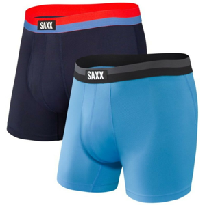 Pánské boxerky Saxx Sport Mesh BB Fly 2Pk Velikost: M / Barva: modrá