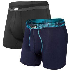 Pánské boxerky Saxx Sport Mesh BB Fly 2Pk Velikost: M / Barva: modrá/černá