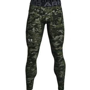 Pánské spodky Under Armour HG Armour Camo Lgs Velikost: XL / Barva: zelená