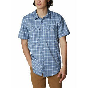 Pánská košile Columbia Silver Ridge Lite Plaid SS Velikost: XXL / Barva: světle modrá