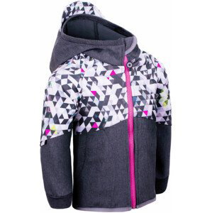 Dětská softshellová bunda Unuo bunda s fleecem Street Dětská velikost: 134-140 / Barva: šedá/růžová