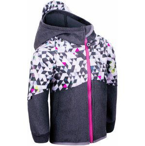 Dětská softshellová bunda Unuo Fleece Street Dětská velikost: 146-152 / Barva: šedá/růžová