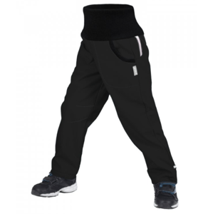 Dětské softshellové kalhoty Unuo fleece Street Dětská velikost: 116-122 / Barva: černá