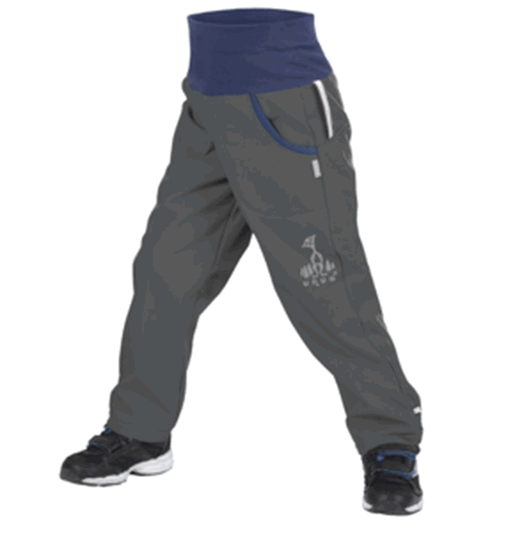 Dětské softshellové kalhoty Unuo Fleece Dětská velikost: 116-122 / Barva: šedá