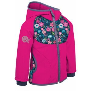 Dětská softshellová bunda Unuo fleece vzor Dětská velikost: 74-80 / Barva: růžová