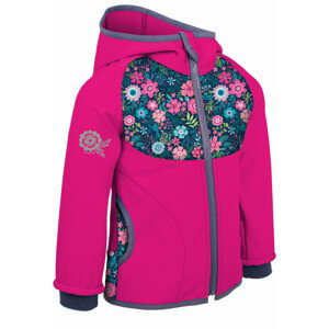 Dětská softshellová bunda Unuo fleece vzor Dětská velikost: 122-128 / Barva: růžová