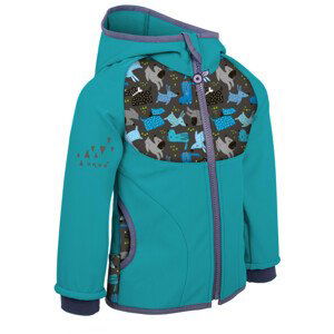 Dětská softshellová bunda Unuo fleece vzor Dětská velikost: 98-104 / Barva: zelená