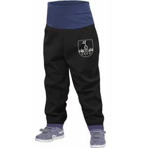 Batolecí softshellové kalhoty bez zateplení Unuo Dětská velikost: 86-92 SLIM / Barva: černá
