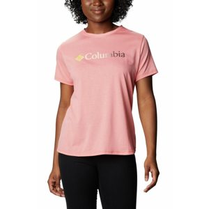 Dámské triko Columbia Sun Trek SS Graphic Tee Velikost: S / Barva: růžová