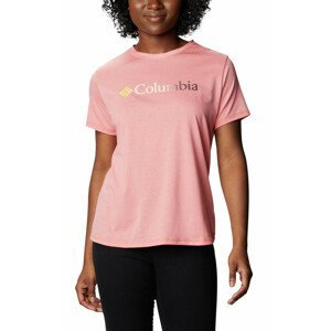 Dámské triko Columbia Sun Trek SS Graphic Tee Velikost: L / Barva: růžová