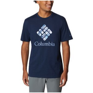 Pánské triko Columbia M Rapid Ridge Graphic Tee Velikost: L / Barva: tmavě modrá