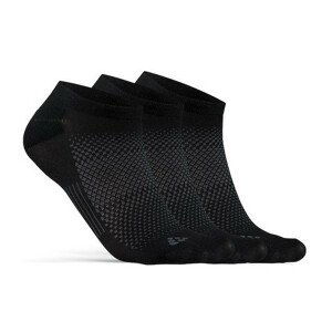 Ponožky Craft Core Dry Footies 3-Pack Velikost ponožek: 43-45 / Barva: černá